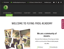 Tablet Screenshot of flyingfrogacademy.com